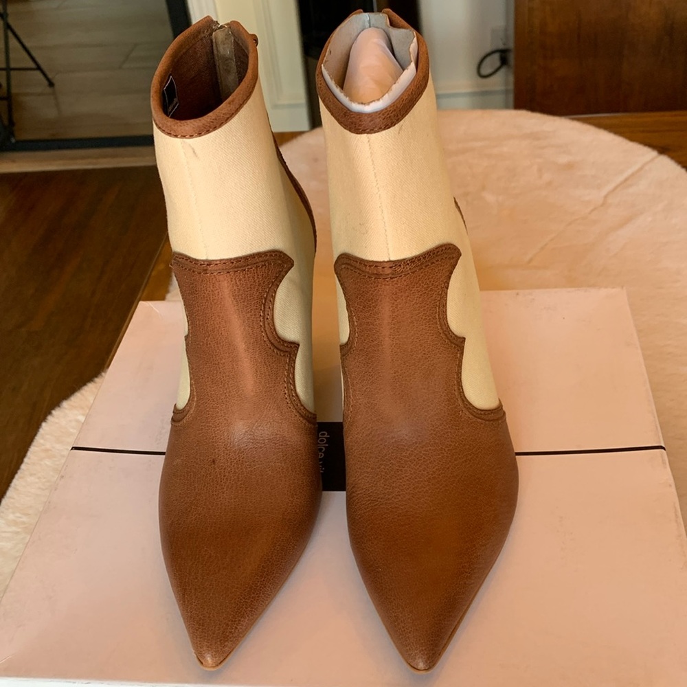 COPY - DOLCE VITA NORAYA BROWN MULTI LEATHER HEELED BOOTS